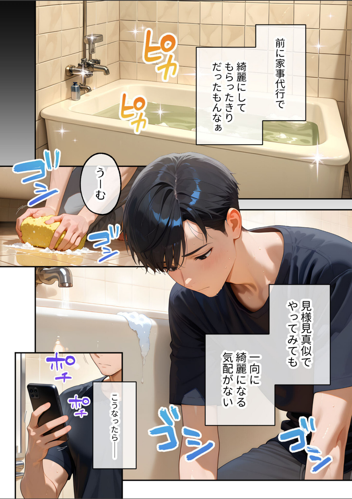 またもや家性婦の成瀬さんは竿のお掃除までしてくれる 〜ド変態お姉さんの発情水着プレイ〜 モザイク版【ラビットフット】 画像2