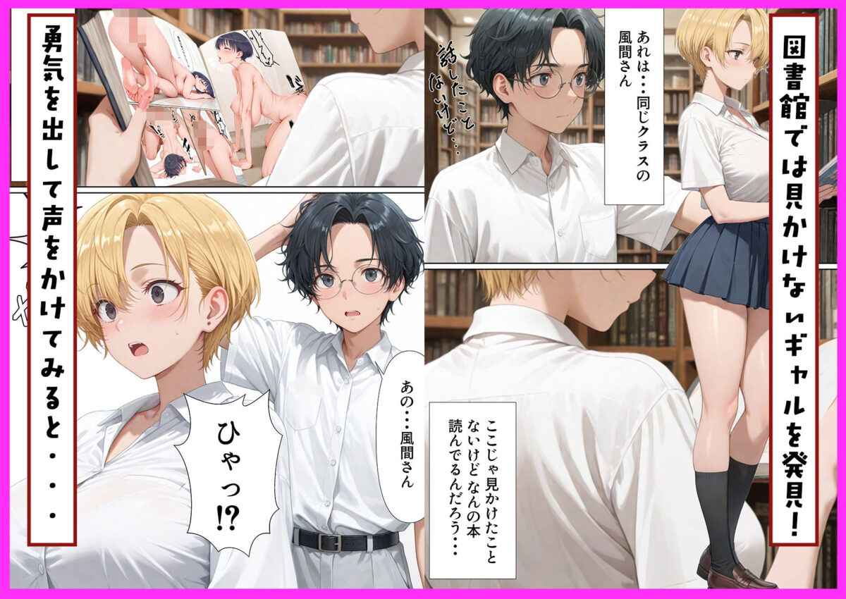 エロ同人大好きな女子校生ギャルがクラスメイトと初濃厚SEX【JKあんまん】 画像1