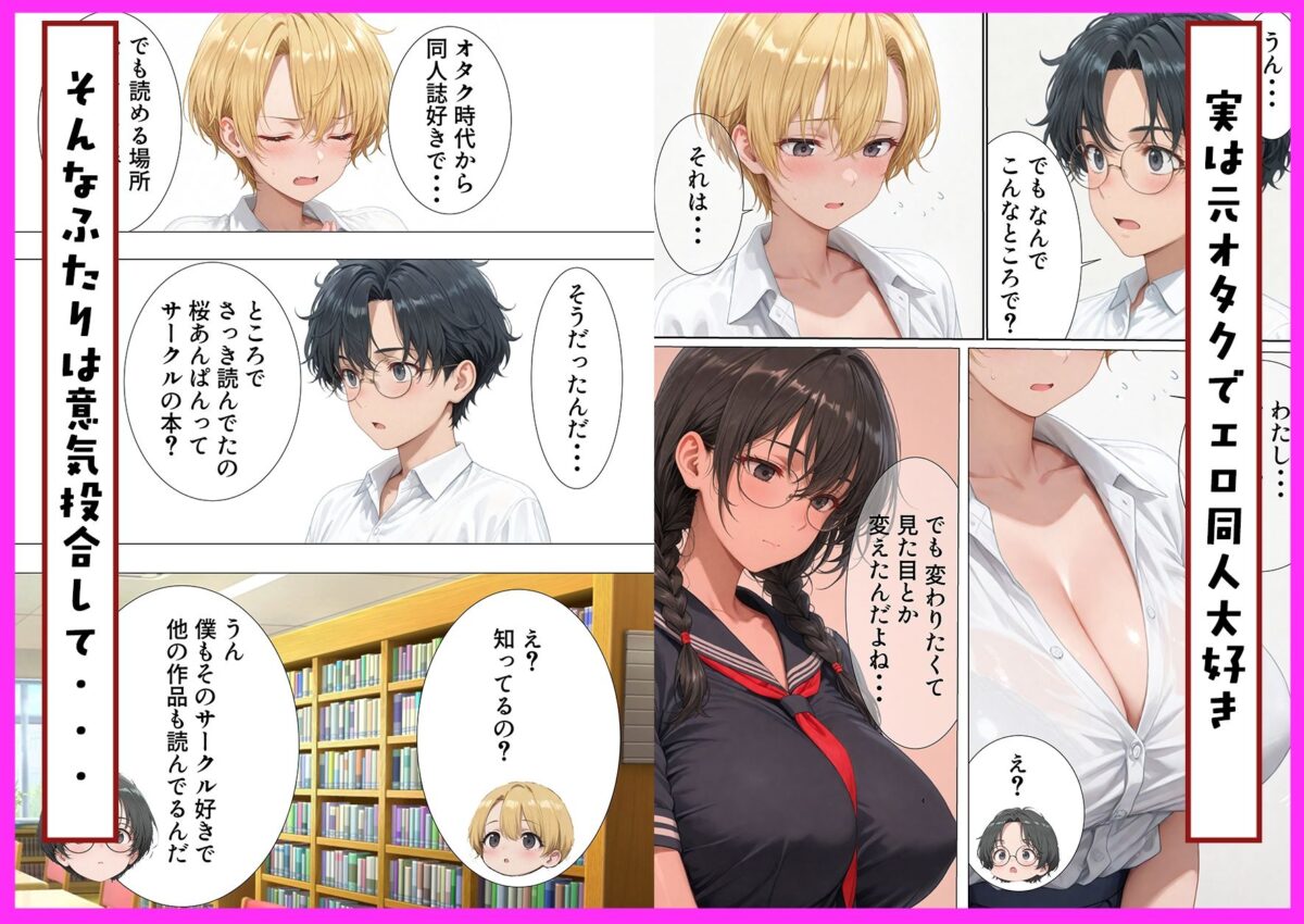 エロ同人大好きな女子校生ギャルがクラスメイトと初濃厚SEX【JKあんまん】 画像2