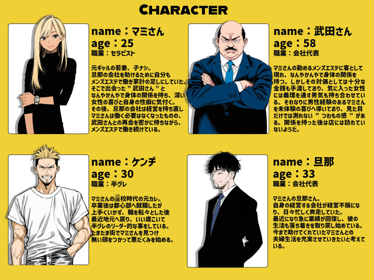 【続編:若妻マミさん2】人妻達の憂鬱 メンエス勤務の若妻マミさん2武田さんvs元カレ編【AOI-Atelier】【みやこドール】 画像1