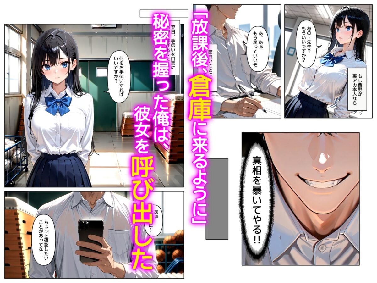 裏アカがバレて絶望する教え子を脅迫し、俺の性奴●にする話【欲望の花園】 画像2