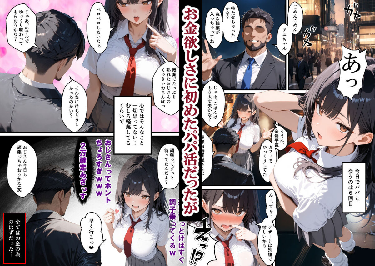 実はむっつりすけべなクールJKがパパ活でちんぽに完落ちするまでの話【晒し屋匿名X】【爆乳ぷりん】 画像1