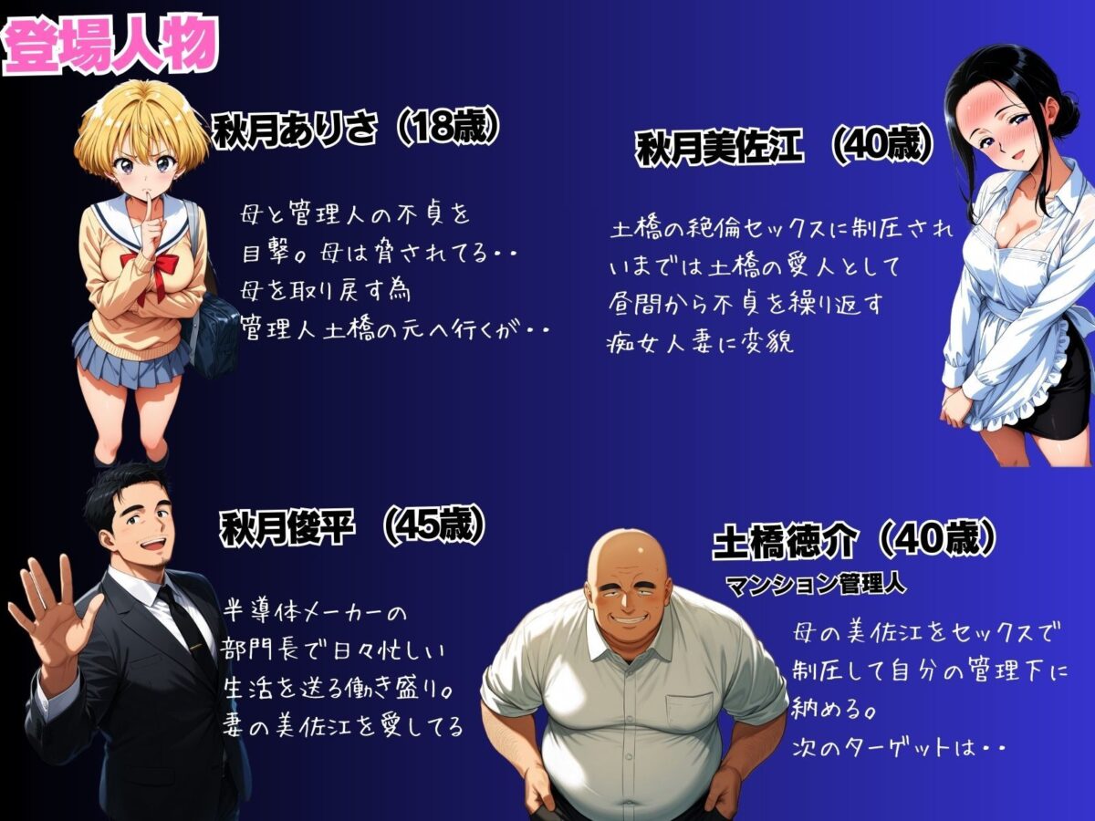 母娘娯楽2〜管理人の罠に堕ちた母娘〜  ありさ（娘）の章（後編）【ピンク堂書店】 画像1