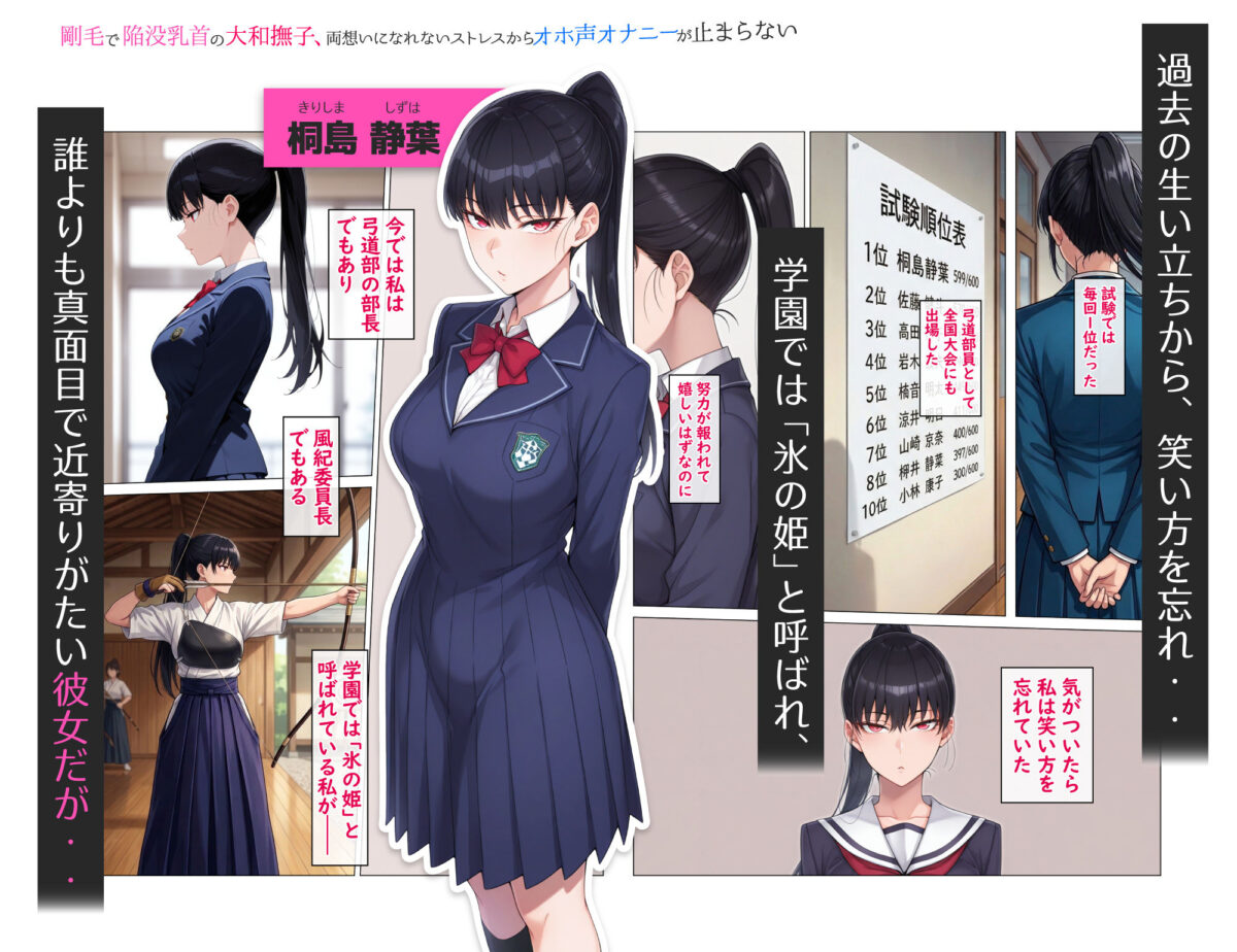 剛毛で陥没乳首の大和撫子、両想いになれないストレスからオホ声オナニーが止まらない【ハレノヒ】 画像2