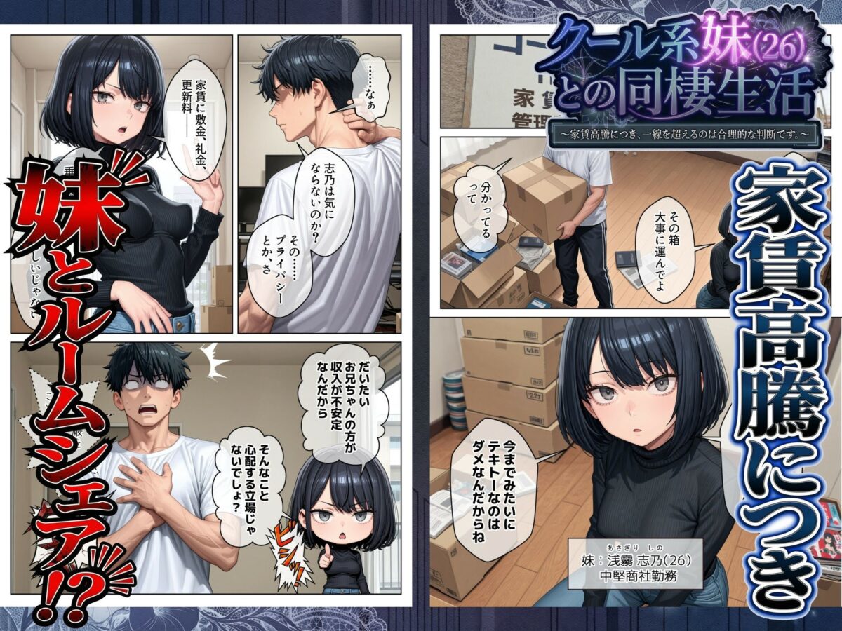 クール系妹（26）との同棲生活 〜家賃高騰につき、一線を超えるのは合理的な判断です。〜【パルテノンの宴】 画像1