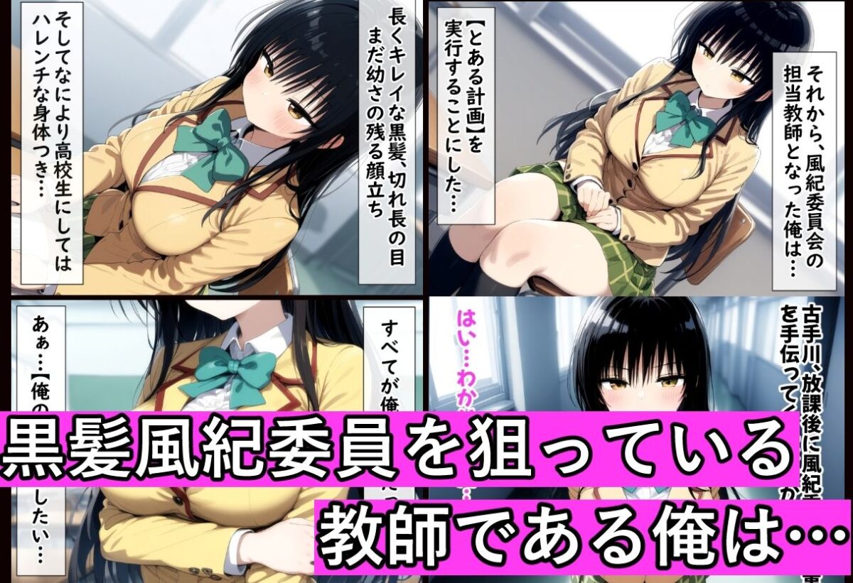 黒髪風紀委員を催●スマホで【俺のモノ】にして孕ませる【あいあーと】 画像1
