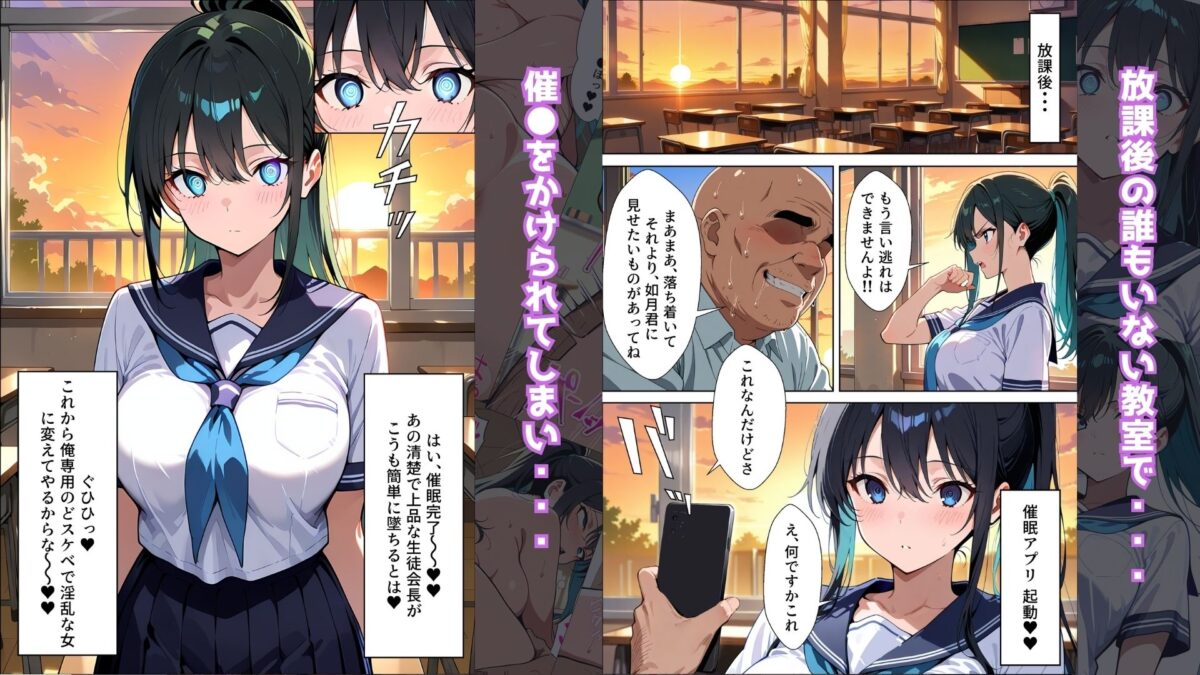 【催●アプリ】〜清楚な生徒会長が大嫌いな豚教師に常識改変されておち●ぽ大好きにさせられる話〜【たゆたう本舗】 画像4