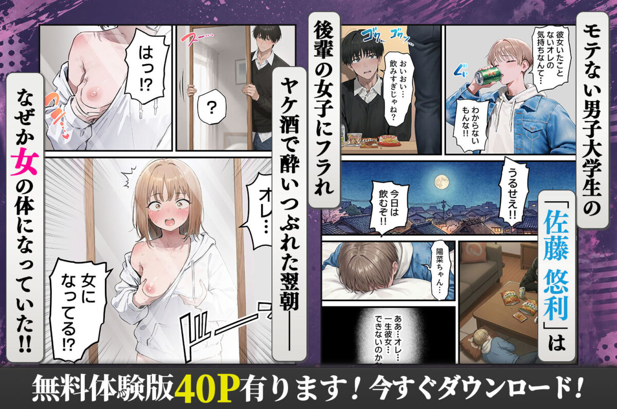 女体化したオレが親友の裏切りレ●プでメス堕ち〜本能むき出しの濃厚セックスで親友が恋人になるまで【晴天艦】 画像1
