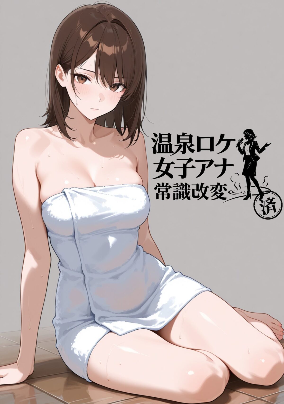温泉ロケ、女子アナ、常識改変済。〜汗だくセックスマッサージ〜【にわとりまんじゅう】 画像1