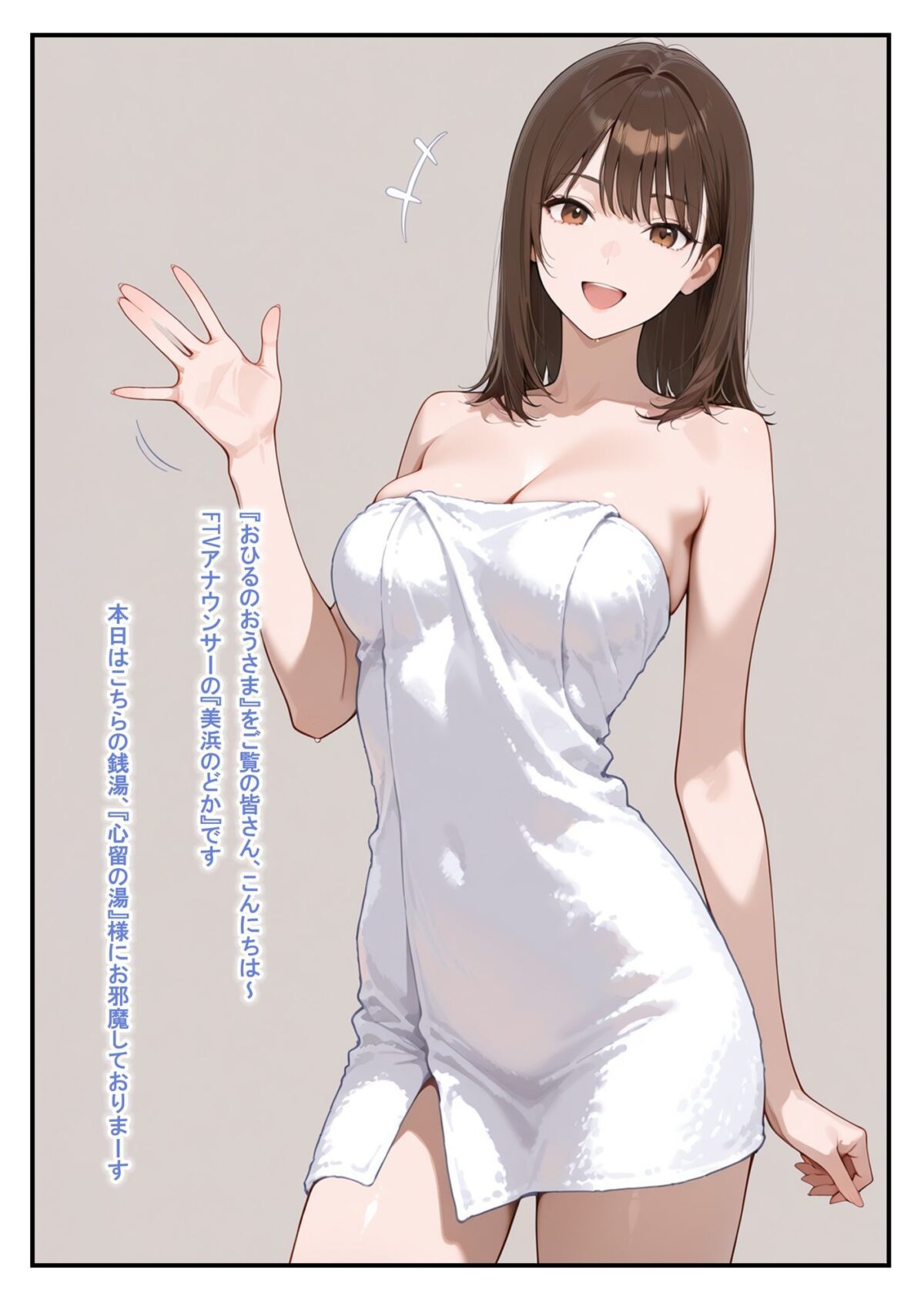 温泉ロケ、女子アナ、常識改変済。〜汗だくセックスマッサージ〜【にわとりまんじゅう】 画像9