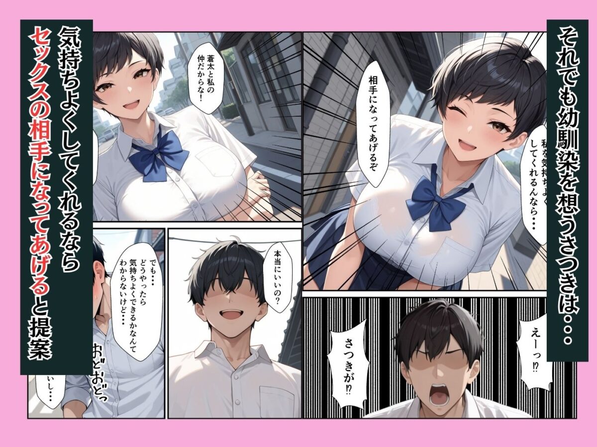 ボーイッシュな爆乳幼馴染が童貞の僕に中出しセックスさせてくれた話【ふわとろ夢工房】 画像4