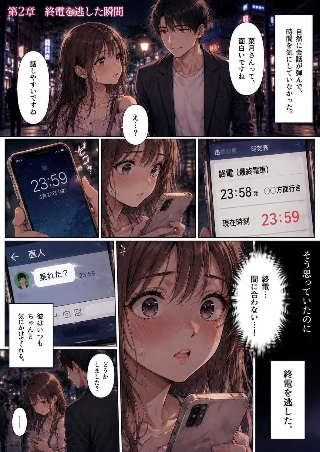 ナンパ男に連れて行かれた夜、彼氏には言えない ―断れなかった―【月明かりの秘密】 画像2