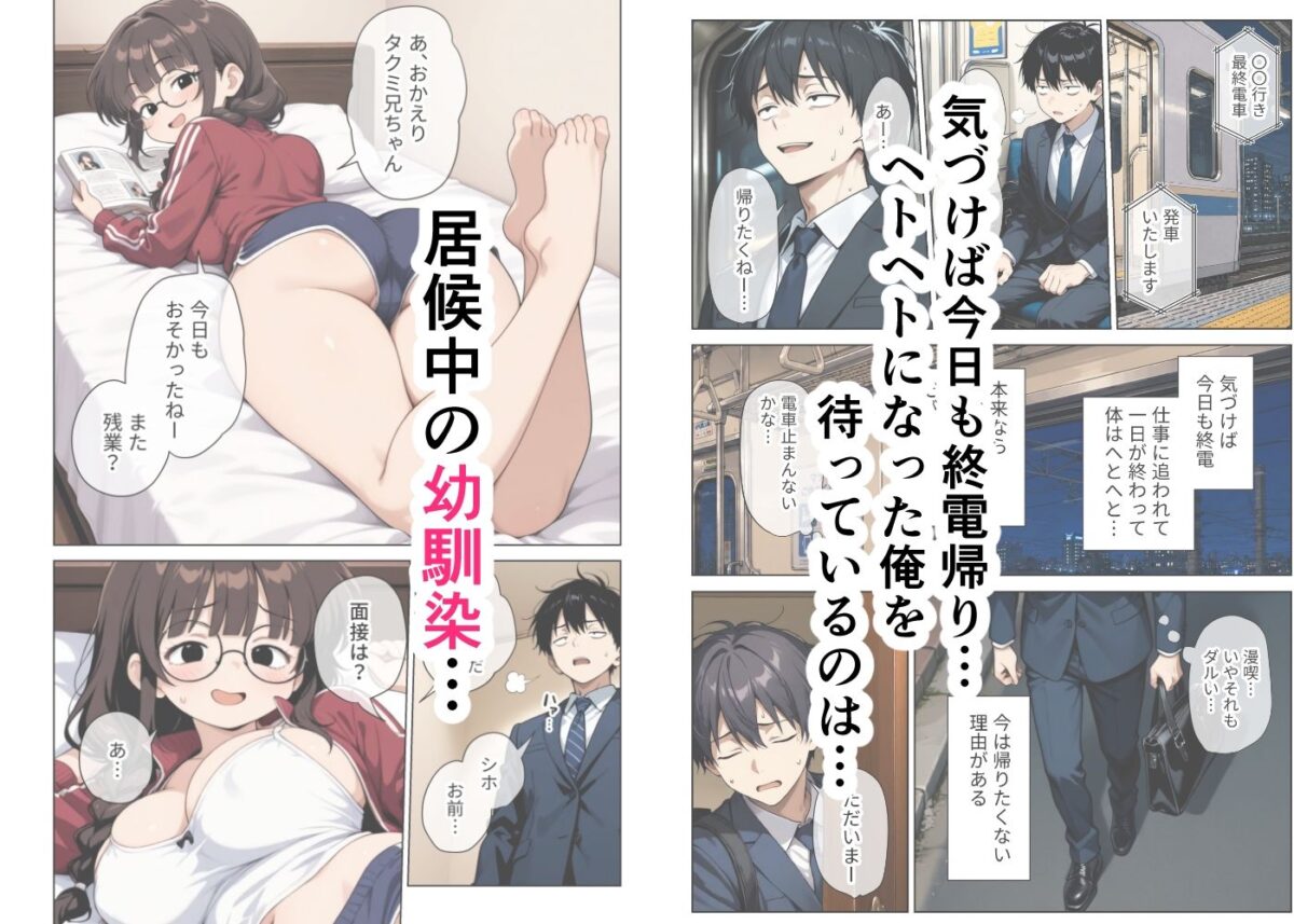 ねちっこい寸止めスロー手コキフェラと先っぽから根本まで往復するスロー騎乗位で溜まった疲れを搾りとる年下幼馴染の甘やかし搾精【ぱびゅ】 画像1