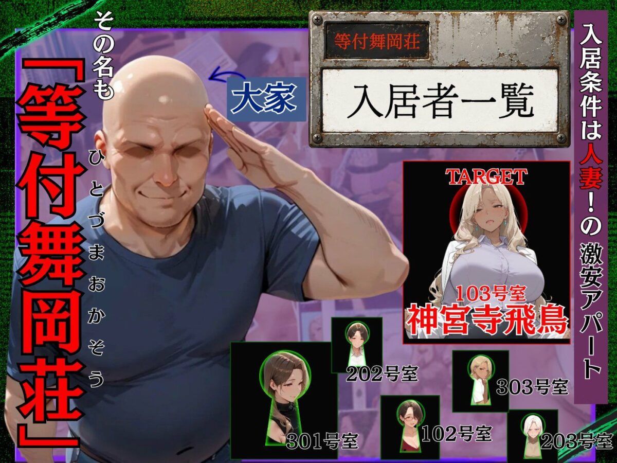 人妻限定アパート 103号室 神宮寺飛鳥 〜アパート外でも強引恥辱NTR〜【ワーテルLab】 画像2
