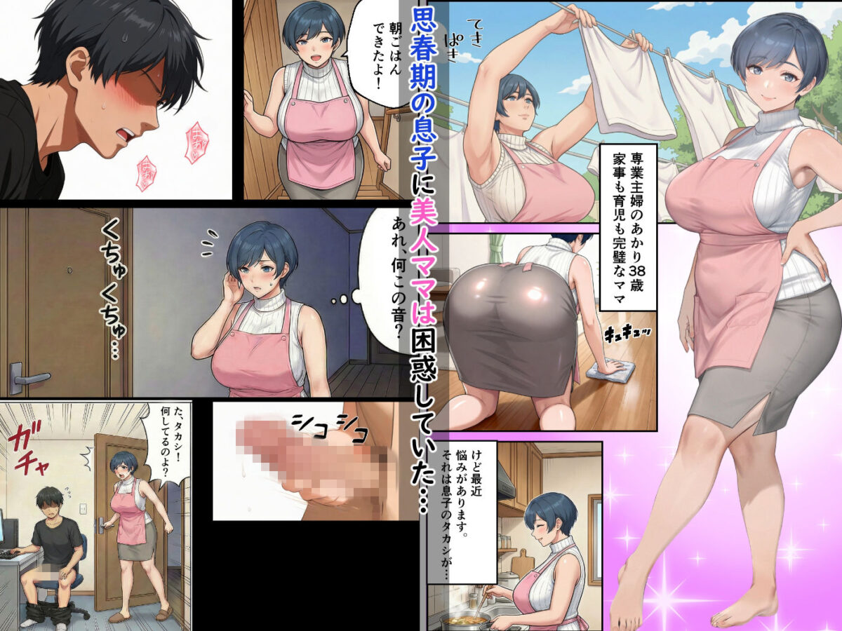 勝気ママの甘い弱点 〜ママだけど息子の性欲に負けちゃう話〜【赤白あみ】 画像1