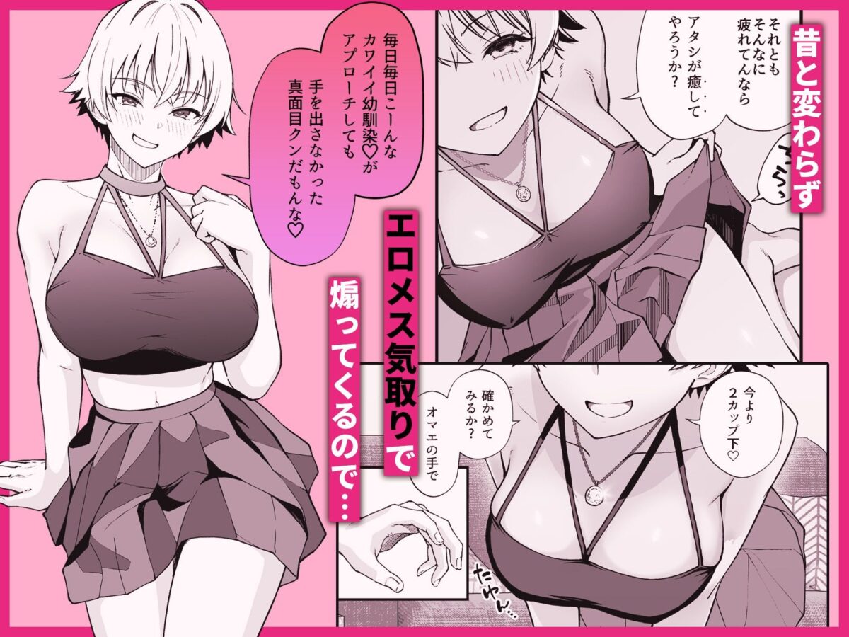 エロメス気取りのイキリ幼馴染（2X）に学生時代の思いの丈を全部ぶちまけてみた【制服モノクローム】【夜鷹野ヨナ】 画像2