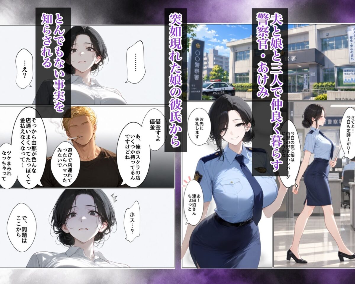 娘の彼氏とAV撮影〜娘の彼氏のチン〇でイキ狂い尿と潮をまき散らす人妻警官〜【ぐれーぞーん】 画像2