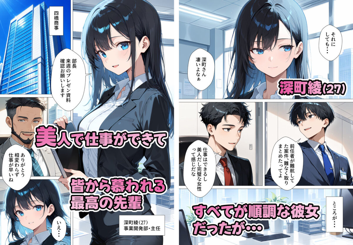 取引先に寝取られた先輩-絶え間なく注がれた白濁液【モコア】 画像1
